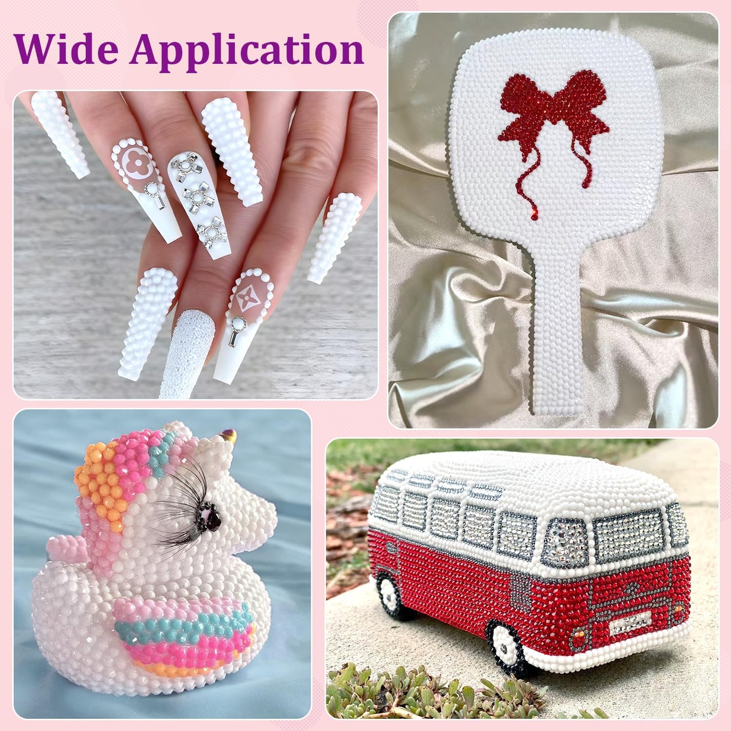 25000Pcs Resin Rhinestones with Tweezers for Crafting, White 2-6mm Mixed Sizes Non Hotfix Flatback Gems, Bedazzling Crystal for DIY Craft Clothing Mugs Tumblers Shoes Fabric Decor Nail Art