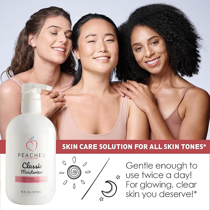 Hydrating Vegan Moisturizer with Vitamin E, Gotu Kola, and Pineapple – Age-Defying Face Cream for All Skin Types – Classic Moisturizer (16 oz)