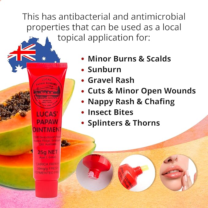 Lucas Pawpaw Lip Ointment, Lucas Pawpaw Cream, Lucas Pawpaw Ointment for Lips & Dry Skin - Unique All Skin Types, All Gender- Any Season Gift Pack with 75g and 15gr Pawpaw Balm