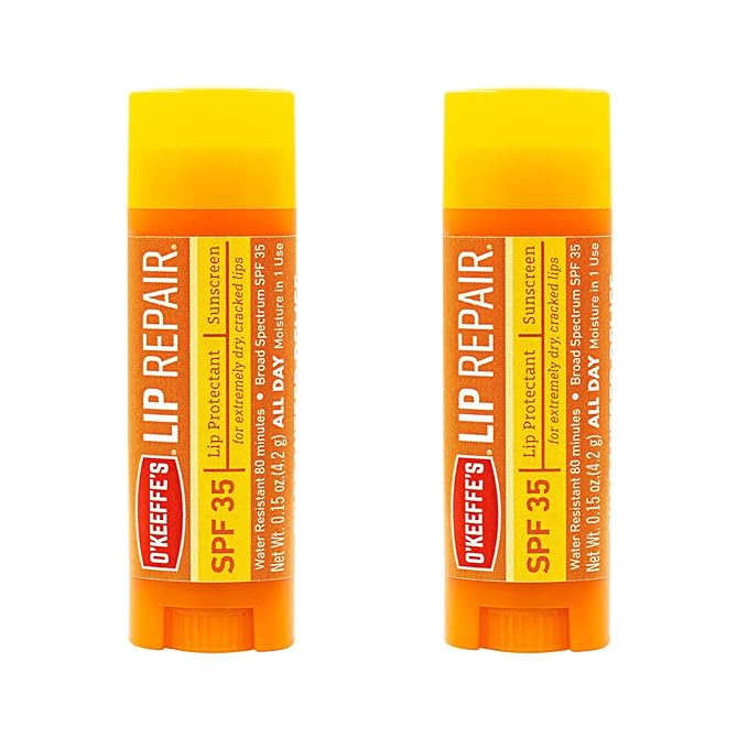 O'Keeffe's Lip Repair SPF 35 Lip Balm, (Pack of 2)