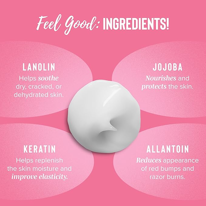 Coochy Shave Cream - Moisturizing Shave Lotion - Gentle Intimate Shaving Cream - For Bikini Area, Underarms, Legs & More - Rash-Free, Hydrating Formula - Frosted Cake, 3.4 oz