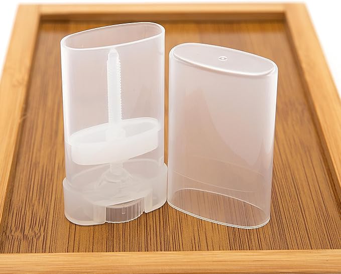 Empty Oval Deodorant Lip Lipstick Balm Tubes Containers Plastic 20PCS 15ML Transparent (15ml, Transparent)