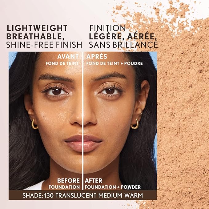 COVERGIRL Clean Invisible Loose Powder - Loose Powder, Setting Powder, Vegan Formula - Translucent Medium, 18g (0.63 oz)