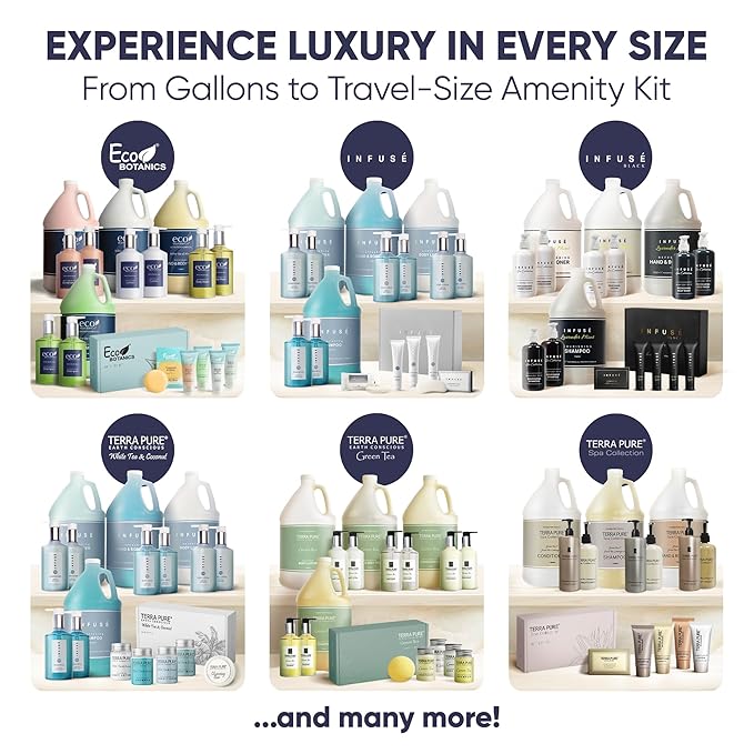 Dessert Breeze Amenity Kit | Boxed Hotel Toiletries | Bulk Set 1oz Travel Size Shampoo, Conditioner, Lotion, Body Wash & Body Bar Soap for Guest Hospitality AirBnB/Vacation Rentals | 60 sets per case