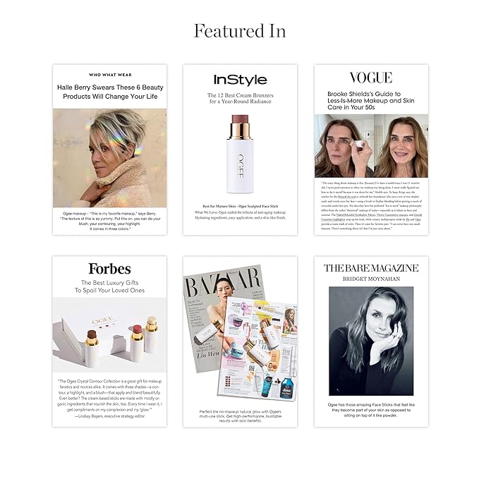 Ogee Sculpted Face Stick (MOONSTONE - ULTRAVIOLET SHEEN) Certified Organic Highlighter Makeup - Multi-Use Glow Highlighter Stick