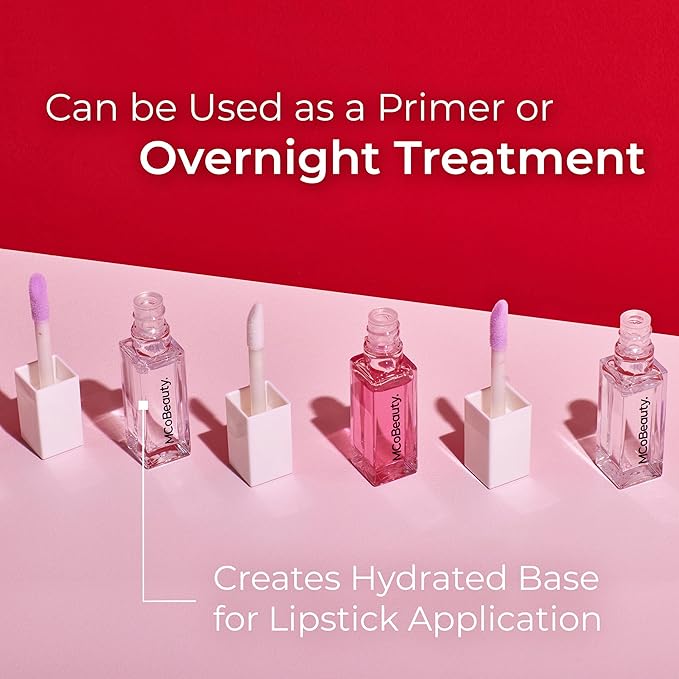 MCoBeauty Lip Oil Hydrating Treatment, Clear, Moisturizing Shine for Naturally Beautiful Lips, Vegan, Cruelty Free Cosmetics