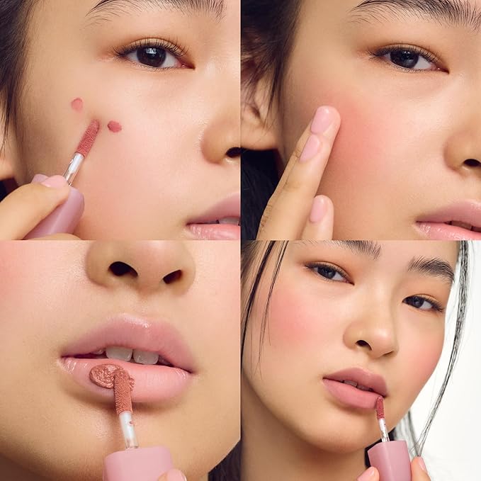 COLORGRAM NUDE BLUR TINT 04 CORAL LIT | Soft Velvet Matte Lip Stain & Cheek Tint | Lightweight Blurring Tint for a Smooth & Airbrushed Finish | 24H Hydration, Long-Lasting & Non-Sticky Formula