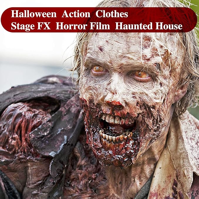 MEICOLY Clear White Liquid Latex with Sponge for Yarn Wood Makeup,Halloween Costume SFX Special Effects Makeup for Scar Burn Monster Zombie Cut Wound Skin Wrinkle,Latex Glue for Face and Body