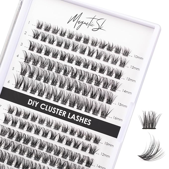Lash Clusters 144 Pcs Individual Lashes Clusters Eyelash Extensions False Eyelashes DIY Lash Extension Reusable False Eyelashes Natural Look Mix 10-16mm C D Curl-DM06