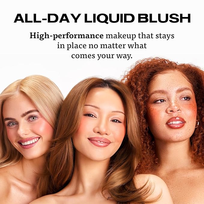 Sacheu Cheek STAY-N Liquid Blush for Cheeks — High Pigment, Buildable, Lightweight Cream Blush Infused With Squalane, for Dewy Radiant Flushed Cheeks — Long-lasting & Cruelty Free, Pretty in Pink Duo