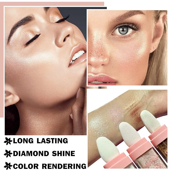 Polvo De Hadas Body Shimmer Glitter Highlighter Powder Makeup,High Gloss Sparkle for Face Body Hair,Create The Most Sparkly And Attractive Glitter Makeup - Pearl White