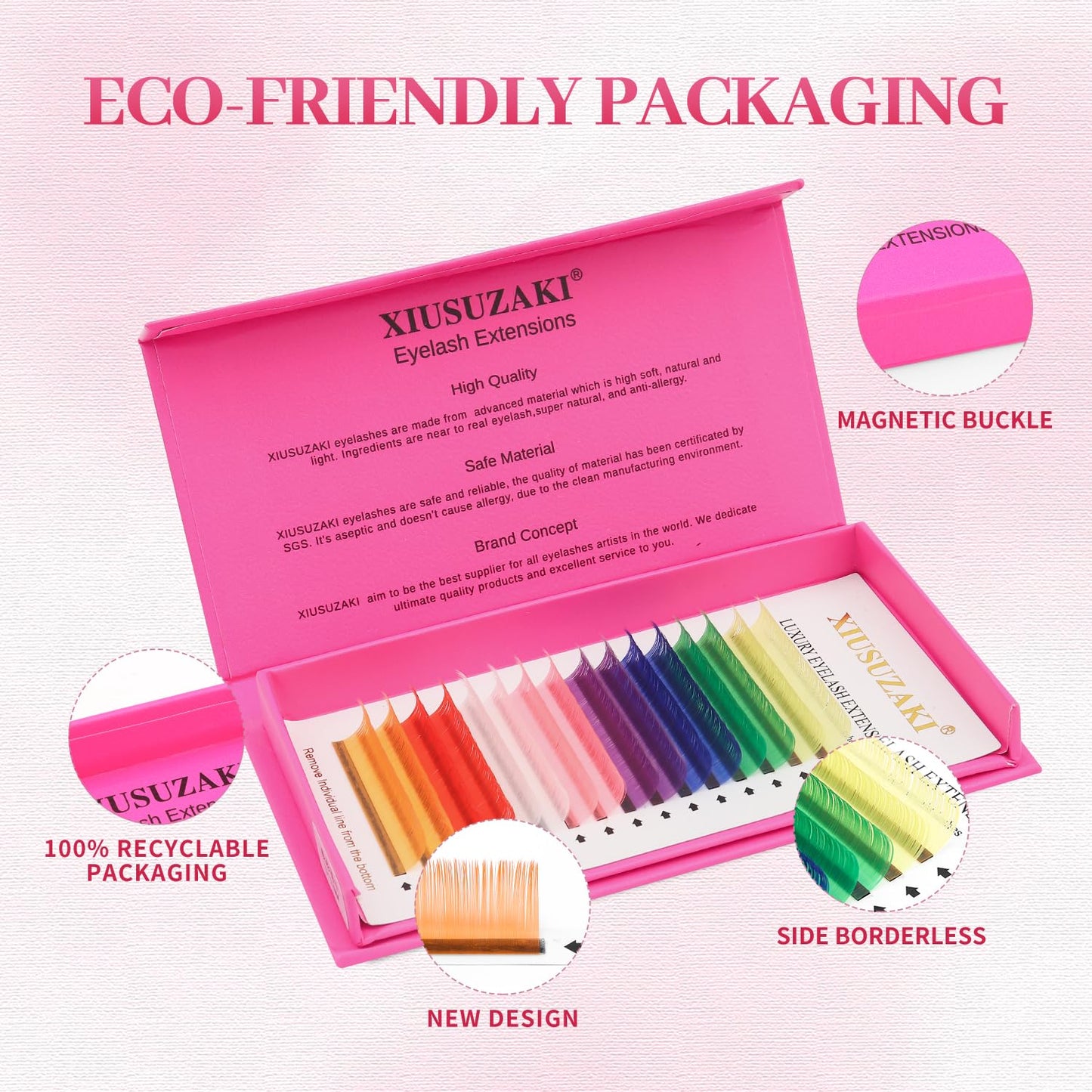 Eyelash Extensions Colored Lashes Extension 0.07 C Curl Lashes 12mm Classic Lash Extensions Soft Individual Lashes 16 Rows Natural False Eyelashes Volume Lashes Professional Use(Colored,0.07-C,12mm)