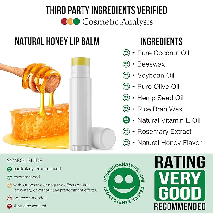 Natural Lip Balm Bulk, Unlabeled Filled, 50 Pack, Peppermint | Customizable Labels For Party Favors, Gift Baskets, or Business Branding. For Men, Women, and Children.