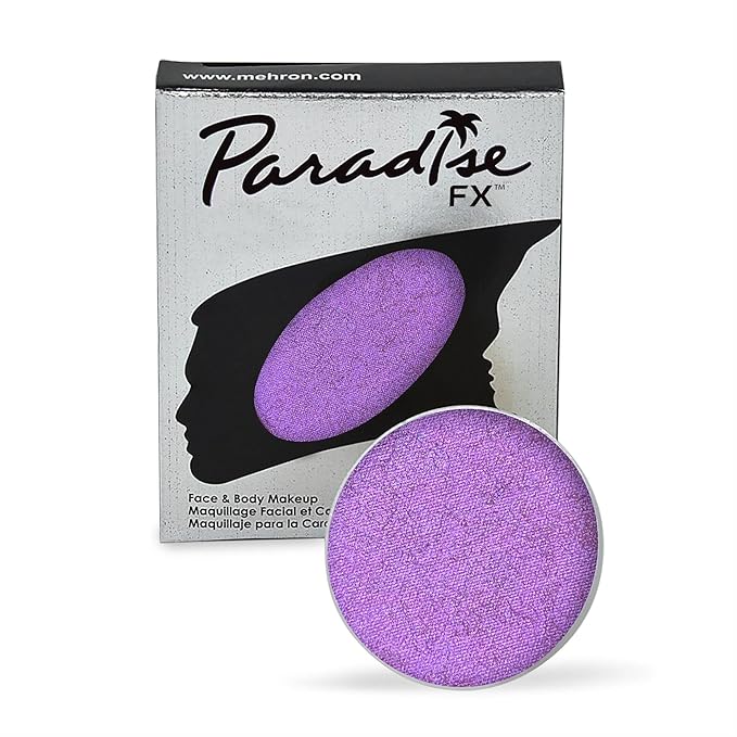 Mehron Makeup Paradise Makeup AQ Refill Size | Stage & Screen, Face & Body Painting, Cosplay, Halloween | Water Activated Face Paint, Body Paint, Cosplay Makeup .25 oz (7 ml) (Metallic Purple)