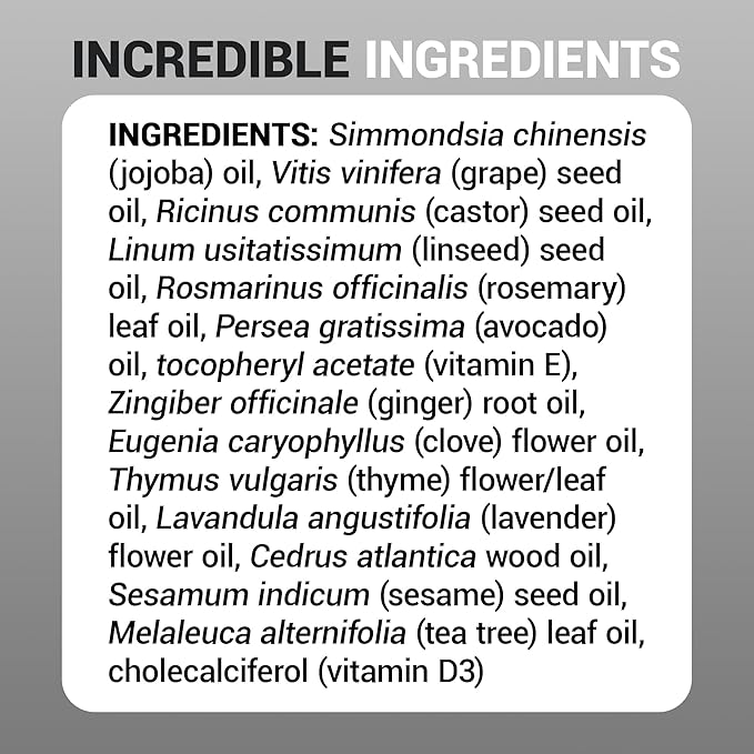 Dr. Berg Scalp & Hair Serum (Improved Formula) with Vitamin D3 & E - Clinically Tested, Paraben- and Sulfate-Free Hair Oil for Women & Men - Includes Rosemary Oil, Castor Oil & Jojoba Oil - 2 Fl oz