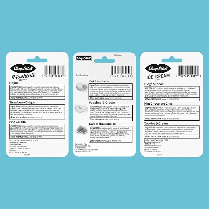 ChapStick Summer Variety Lip Balm Pack in Joyful Flavors- 0.15 Oz x 18 Sticks