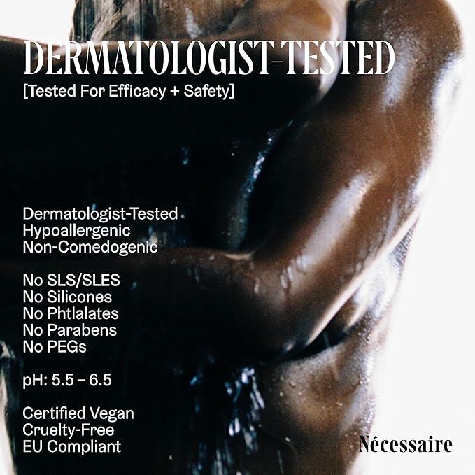 Nécessaire The Body Wash Santal. Natural Body Wash for Women & Men, Therapeutic Shower Gel with Epsom Salt + Minerals. Gel Cleanse,16.9 fl oz.