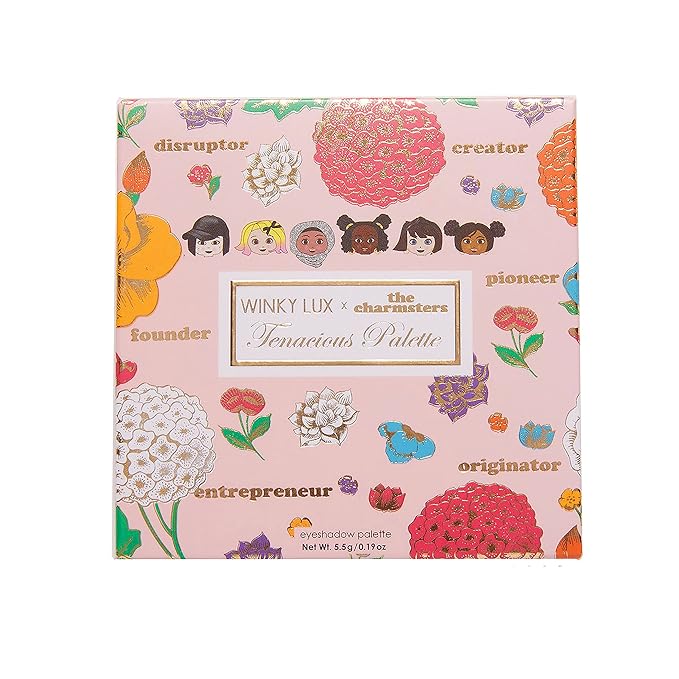 Winky Lux Charmsters Tenacious Palette, Eyeshadow Palette with Pink, Peach and Red Eyeshadows, Makeup Palette