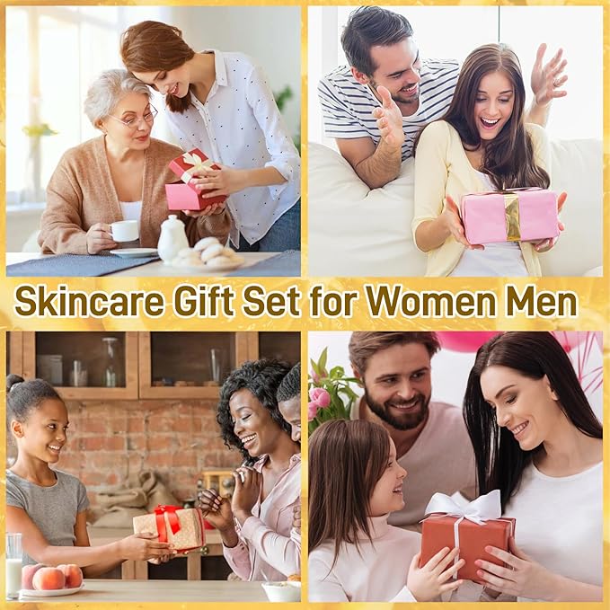 Skin Care Set, Vitamin C Skin Care Sets & Kits, Skin Care for Teenage Girls Gift Set with Cleanser, Toner, Serum, Eye Cream, Facial Cream, Facial Skin Care Sets & Kits for Teenage Girls Women