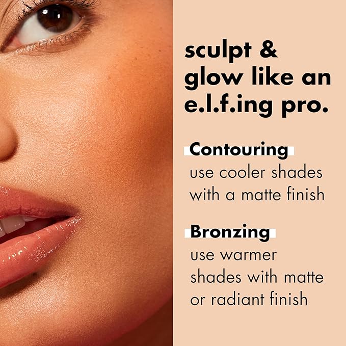 e.l.f. Primer-Infused Bronzer, Long-Lasting, Lightweight & Buildable Powder Bronzer, Delivers A Matte Finish, Vegan & Cruelty-Free, Catching Rays