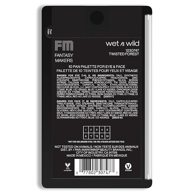 wet n wild Fantasy Makers Halloween 10 Pan Palette Twisted Forest