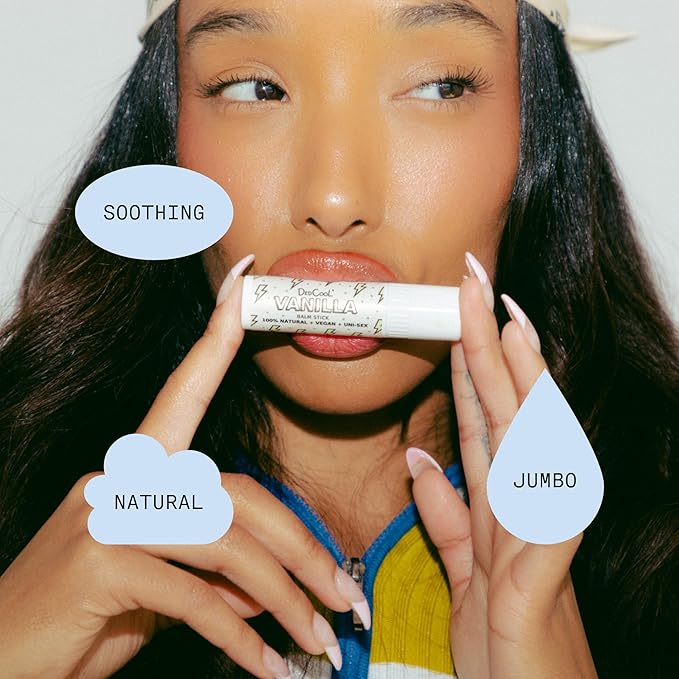 DedCool Lip Balm Stick (Rose) Jumbo, Vegan, Flavored, Coconut Oil Lip Balm, Long Lasting, Moisturization, Hydrates Dry & Chapped Lips, Vegan, Natural, Clean, Non-Toxic, Fragrance For All