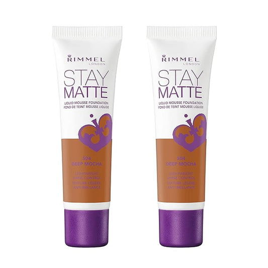 Rimmel, Stay Matte Foundation, Deep Mocha 2 Count (Pack of 1)