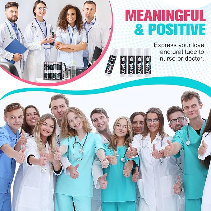 24 Pcs Nurse Appreciation Gifts Bulk Lip Balm Bulk for Women Nurses Thank You Gifts Honey Flavor Lip Balm Nursing Doctor Gifts for Nurse Week Graduation