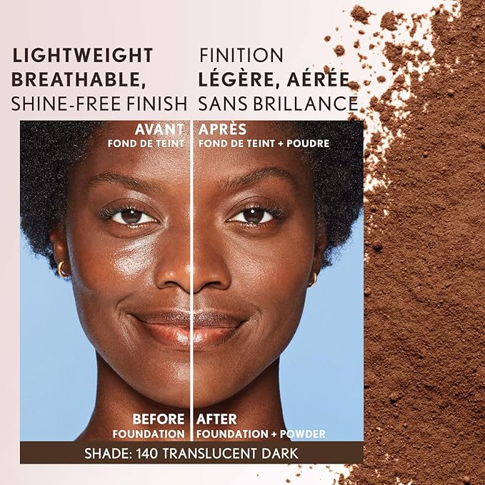 COVERGIRL Clean Invisible Loose Powder - Loose Powder, Setting Powder, Vegan Formula - Translucent Deep, 20g (0.7 oz)