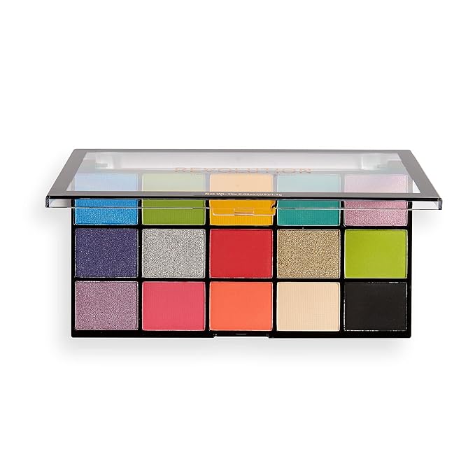 Makeup Revolution Reloaded Palette, Makeup Eyeshadow Palette, Includes 15 Shades, Lasts All Day Long, Cruelty Free, Euphoria, 16.5g