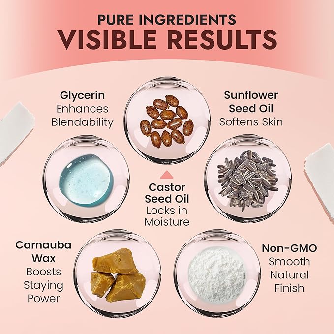 Organic Blush Tube, Prosecco - 100% Natural Vegan Cream Blush Sticks, Multi-Use Bronzer, & Highlighter for Lips, Cheeks & Eyes, Buildable Shimmer, Gluten-Free, Paraben-Free, Made in USA