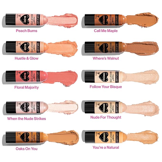 wet n wild MegaGlo Makeup Stick, Buildable Color, Versatile Use, Cruelty-Free & Vegan - Call Me Maple