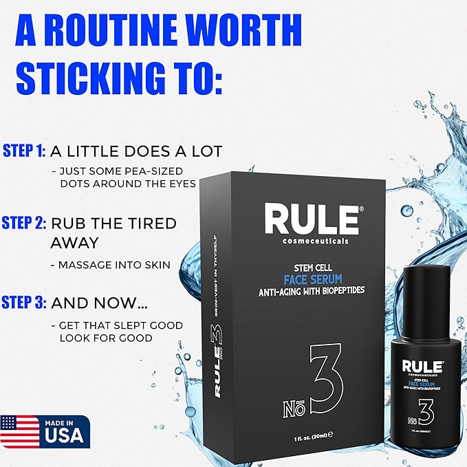 No.3 - Facial Serum with Biopeptides & Apple Stem Cells, Face Serums for Anti Aging, Peptide Serum as Skin Toner and Dark Spot Remover for Face, 30 mL