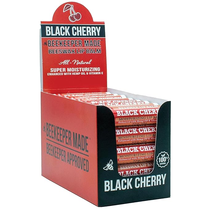 Beeswax Bulk Lip Balm, 40 Count (A Touch of Cherry) | For Men, Women, and Children. Great for Gifts, Showers, & More