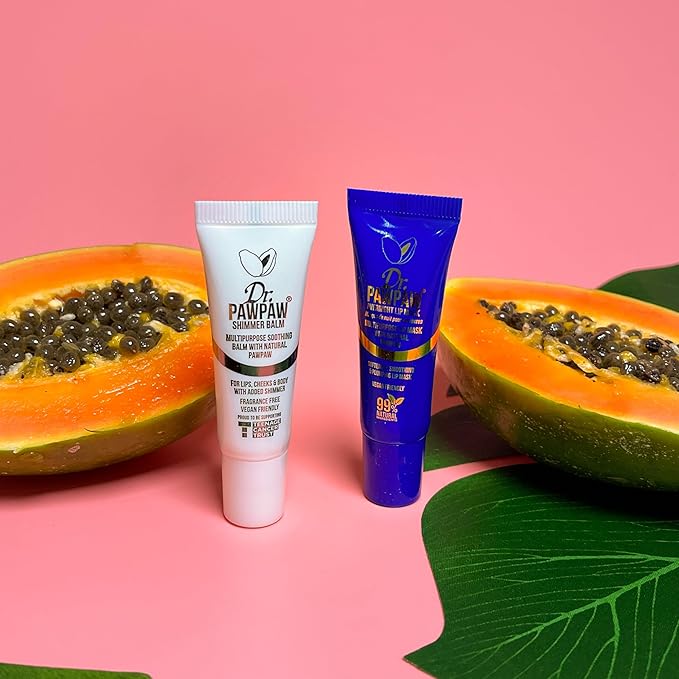 Overnight Lip Mask - Multi-Purpose Balm, Natural Pawpaw & Peptides Smooth Skin, Cracked Lips, Vegan, Ethical Beauty & Fregrance Free (10 ml)