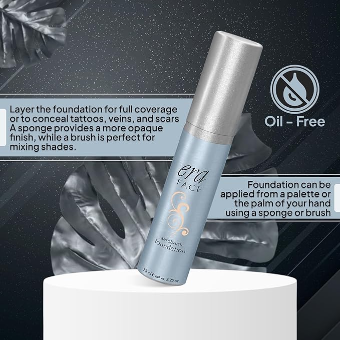 ERA Face spray makeup (R4 Champagne, 2.25 oz) - airbrush foundation, everyday, buildable, professional spray on cosmetics by Era Beauty