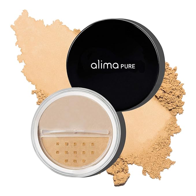 Alima Pure Matte Foundation Loose Mineral Powder Foundation Makeup, Loose Powder Makeup Oil Free Talc Free Powder, Natural Makeup Mineral Foundation Full Coverage Natural Foundation Powder .15 oz/4.5g