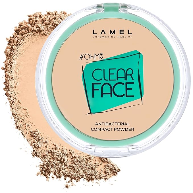 Lamel OhMy Clear Face Powder - Light Natural Coverage & Suet Control - Cruelty Free - Vanilla N.402