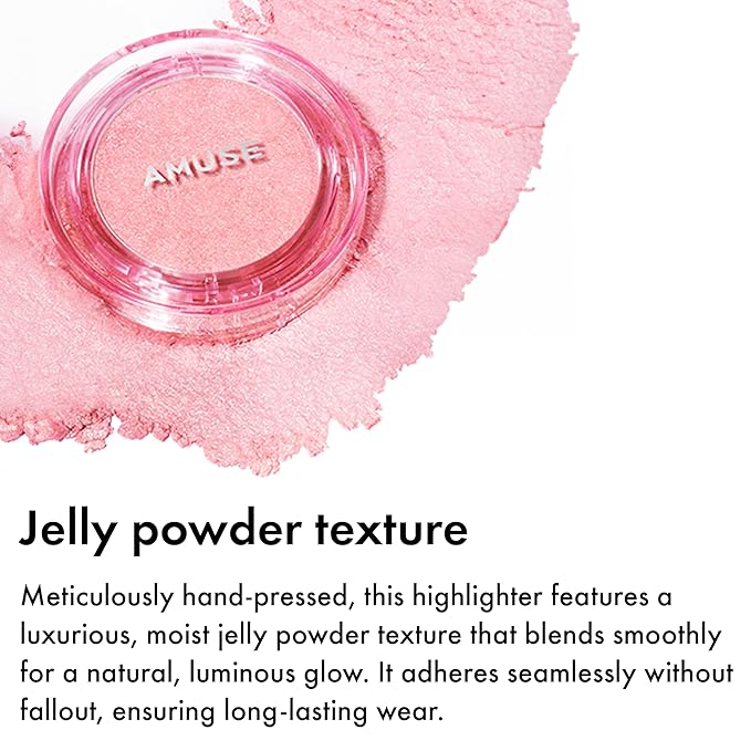 Amuse SEOUL Face Diamond Pink Diamond Highlighter | High Glossy Face Illuminator Highlighting Powder, Highlighter Makeup, Shimmer Glow, Rose & Gold Glow Highlighter, Cruelty-Free & Vegan (4.7g)