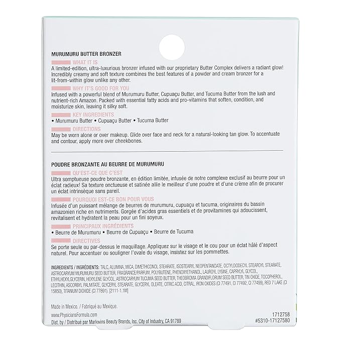 Physicians Formula Earth Day Butter Bronzer Deep Bronzer, Clean Beauty, Dermatologist Tested, Vegan, Cruelty-Free