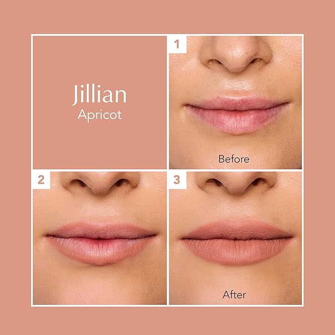 Thrive Causemetics Lip Filler Long-Wearing + Plumping Lip Liner, Shea Butter Hydrating Lip Plumper Retractable Lip Liner Pencil, Built In Sharpener, Vegan & Cruelty Free, Jillian (Apricot)