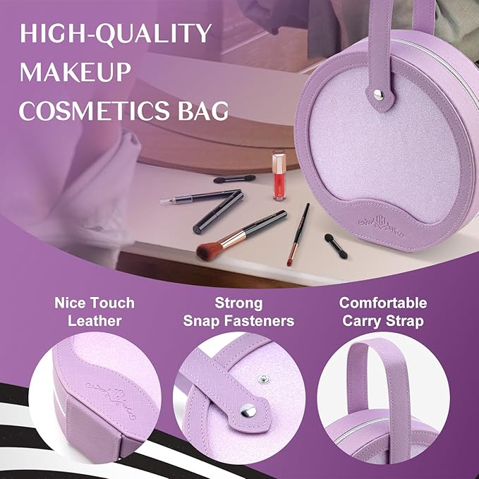 Color Nymph All In One Makeup Kit For Teens With Portable Cosmetics Bag, Multiple Makeups For Begginers As New Year,Birthday Gift Included 38-Colors Eyeshadows Lipglosses Brushes (Purple)