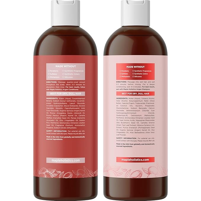 Argan Oil of Morocco Shampoo and Conditioner - Sulfate Free Shampoo and Conditioner Set for Color Treated Hair - Volumizing Shampoo and Conditioner for Men and Women for Curly Frizzy Dry Damaged Hair