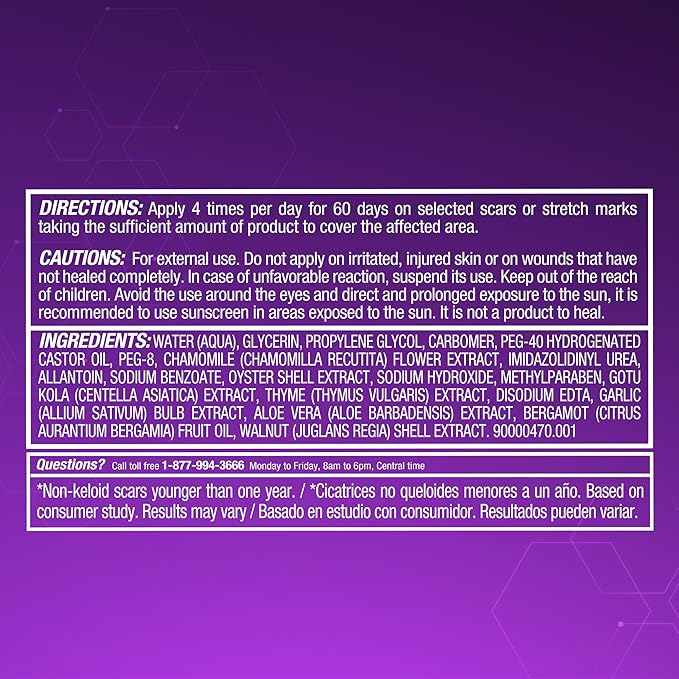 Cicatricure Advanced Scar Gel for Face & Body - Proven Results in 2 Weeks, Scar Treatment for Surgical Scars, Stretch Marks, Scars of Burns and Injuries, Acne Scar Treatment, 1 oz (28 g) - Pack of 3