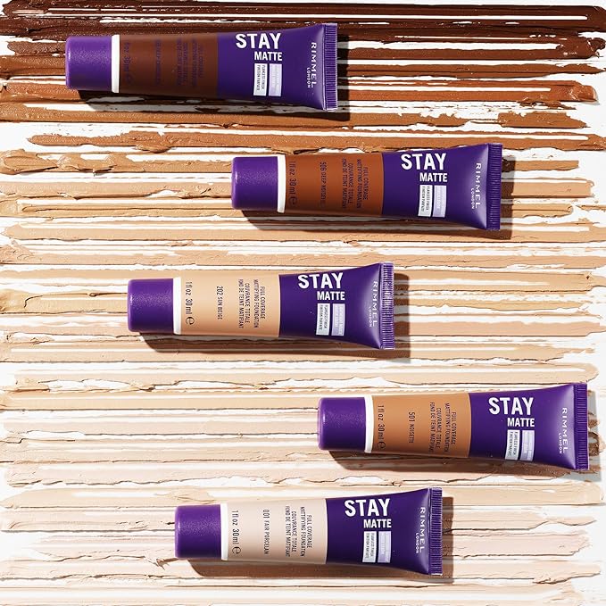 Rimmel London Stay Matte Liquid Mousse - 305 Buff - Foundation, Lightweight, Shine Control, Oil-Free, 1oz