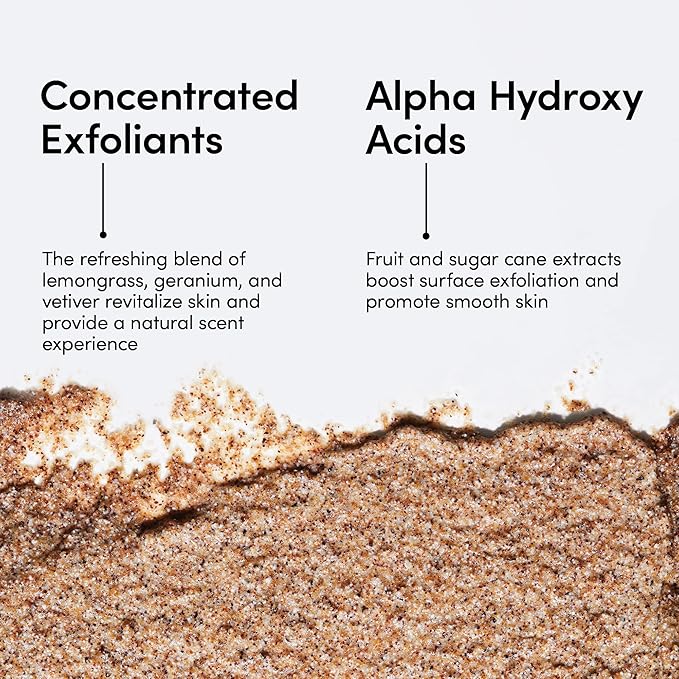 LATHER Bamboo Lemongrass Foaming Body Scrub - Gentle Exfoliating & Hydrating Scrub for All Skin Types - Leaves Soft & Smooth Skin - Scrub for the Body, Hands & Feet - 8 Oz Jar