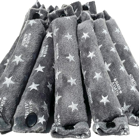 Aimin Hair Heatless Hair Curlers No Heat, Heatless Curls Overnight Blowout Rods, No Heat Hair Curlers To Sleep In, Soft Flexi Rods For Long Hair, Thick Curling Rod Styling Tools (20pcs dark gray)