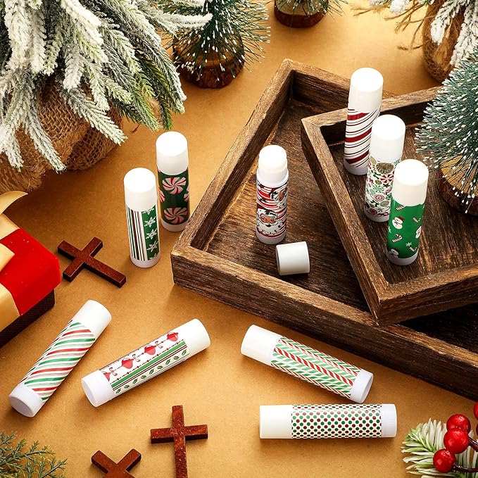 50 Pcs Lip Balm in Bulk Gift Set Moisturizing Lip Moisturizer Candy Themed Baby Shower Favors Candy Themed Gifts with Assorted Fruit Flavors for Women Men Dry Chapped Lips Christmas Gifts