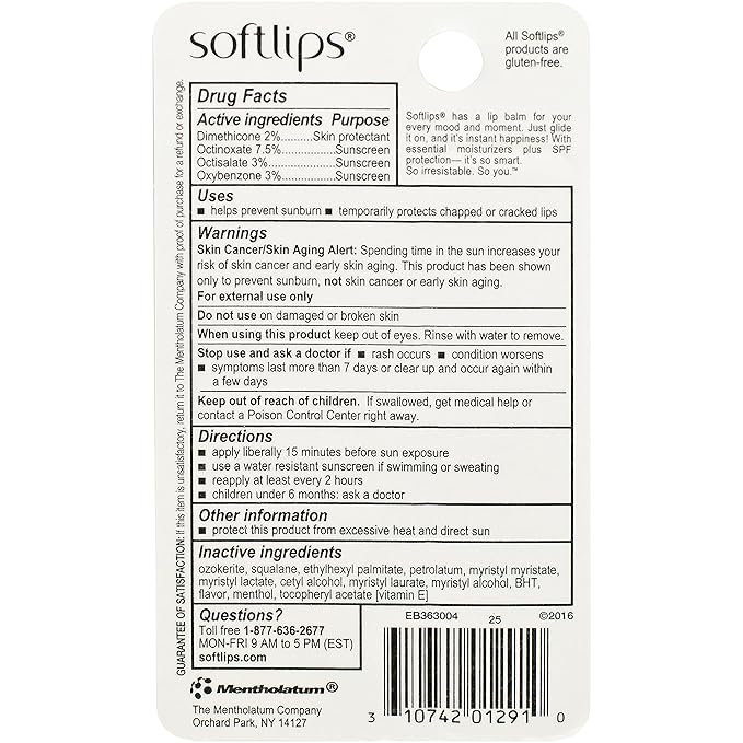 Softlips Hydration and Protection With Spf 20, Vanilla