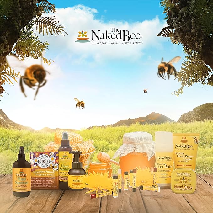 The Naked Bee Lip Balm in Orange Blossom Honey, Grapefruit Blossom Honey, and Pomegranate & Honey, 0.15 oz, 3 Pack